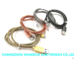 Hot Selling Wholesale Colorful Fishnet Cable 8 Pin Metal Connector For Iphone