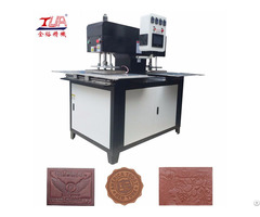 Stable Automatic Two Heads Leather Labels And Silicone Logo Embossed Machine