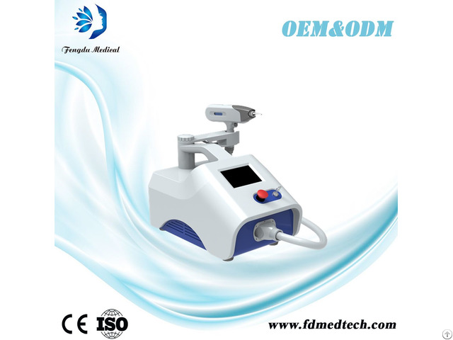 Portable Q Switched Nd Yag Laser Tattoo Removal Beauty Machine