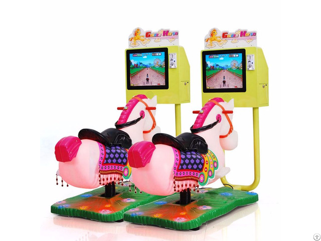 Swing 3d Horse Racing Kids Game Coin Operated Kiddie Rides