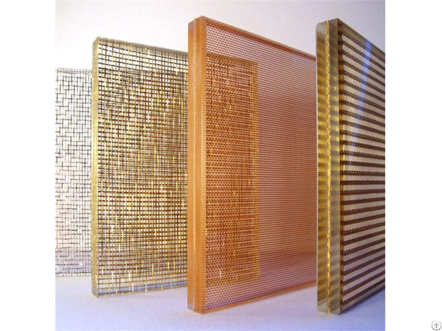 Fabric Mesh Laminated Glass For Interior Decoration