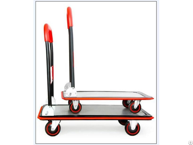 Red Deluxe Platform Trolley