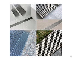 Swimming Pool Stainless Steel Linear Drain Grate With Channel And Comstomized Size