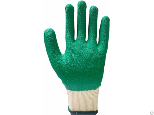 Cotton Liner Crinkle Latex Coated Glove