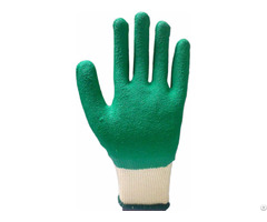 Cotton Liner Crinkle Latex Coated Glove