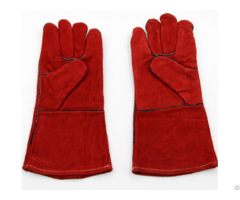Red Cow Split Leather Welding Glove