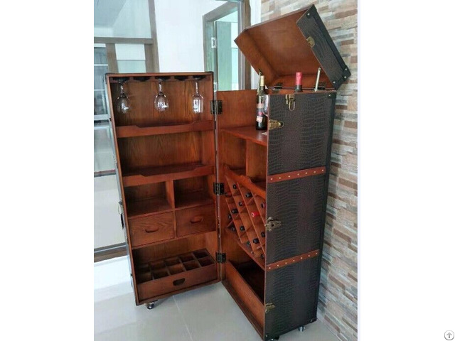 New Style Teak Wood Furniture Wine Cabinets