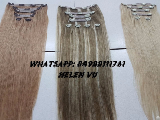 Whosale Full Head Set Clip In Human Hair Extensions High Quality