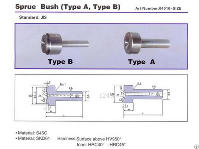 Sprue Bush Skd61 S45c Hardened For Mould