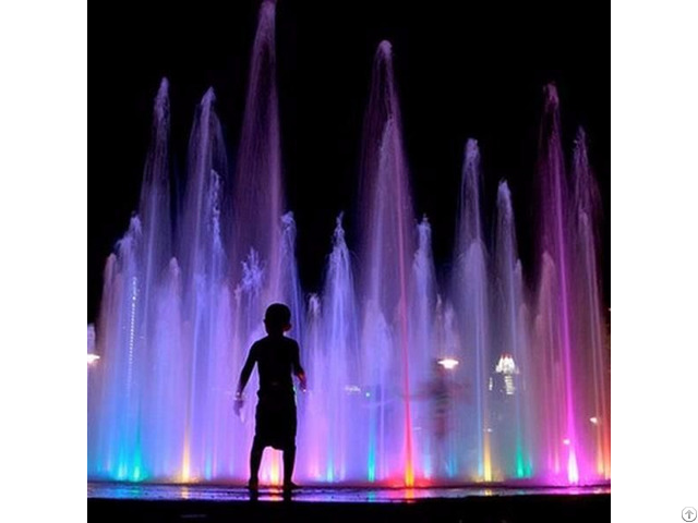 Dry Land Kid Play Colorful Music Fountain