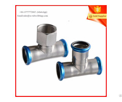 Mapress Tee With Female Thread End Press Fitting For Plumbing System