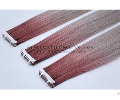 Tape Human Remy Hair Extension Ombre Color