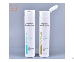 Simple Empty 300ml Soft Touch Hdpe Plastic Matte Shampoo And Conditioner Bottle With Flip Cap