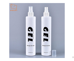 300ml Cylinder Soft Touch Hdpe Plastic Hair Styling Gel Spray Bottle With Sprayer