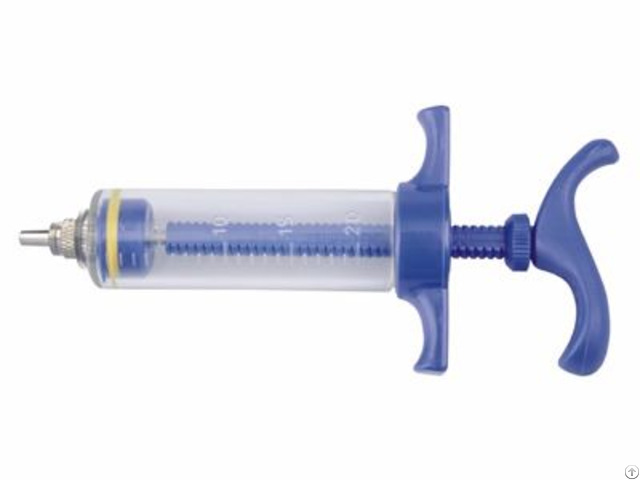 Veterinary Plastic Steel Syringe