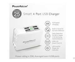 Powerfalcon 25w Smart 4 Port Usb Charger Foldable