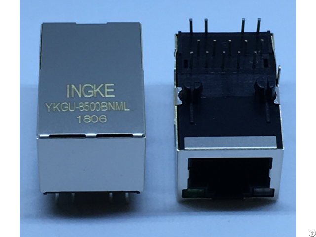 Ingke Ykgu 8500bnml 100 Percent Cross 7499110124 Through Hole Gigabit Rj45 Jacks With Magnetics