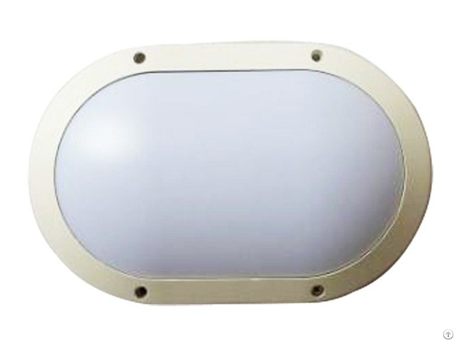 20w Oval Led Bulkhead Lamp Ip65 Impact Resistance Ik10 Aluminum Housing