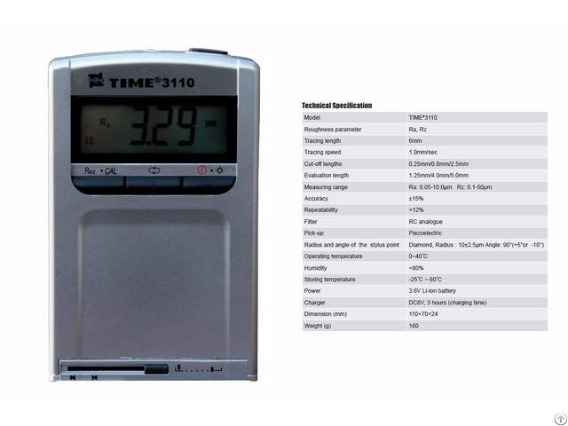 Ragged Pocket Size Surface Roughness Tester Time 3110