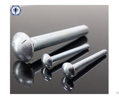 Carriage Bolt With Mushroom Head And Square Neck Half Full Unf Unc Thread Type Zinc Plated