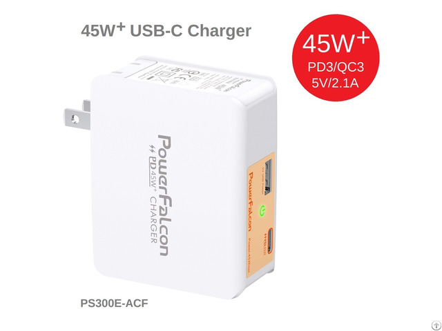 Powerfalcon 45w Pd Dual Port Type C Usb A Charger Us