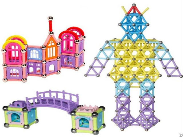 Magnetic Rods Building Blocks Plastic Creative Toys