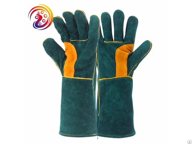 Cow Split Leather Bbq Camping Cooking Weld Baking Grill Fireplace Fireproof Gloves