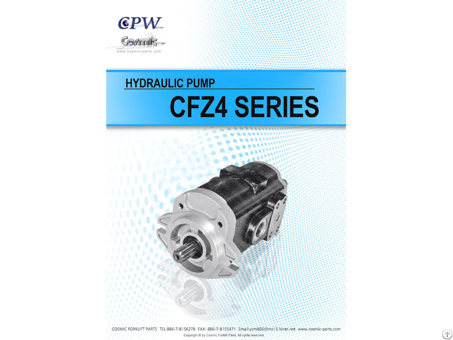 Cosmic Forklift Parts On Sale 336 Cpw Hydraulic Pump Cfz4 Series Catalogue Size