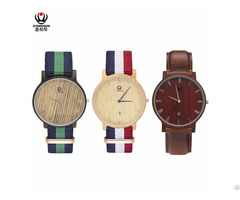 Xinboqin Custom Wrist Watches Mens Women Minimalist Water Proof Ultra Thin Quartz Wood Watch