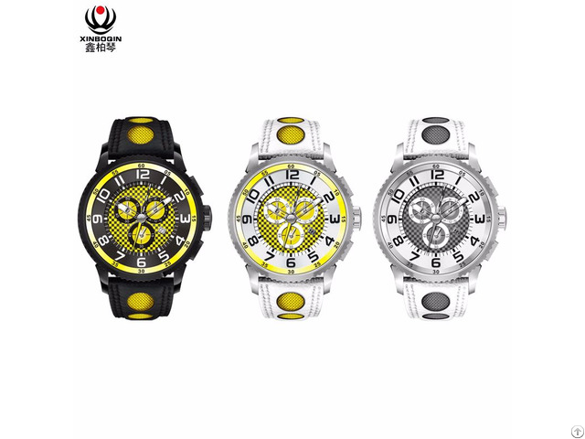 Xinboqin Big Dial Waterproof Stainless Steel Luxury Mens Watch Amazon Small Order Batch Custom