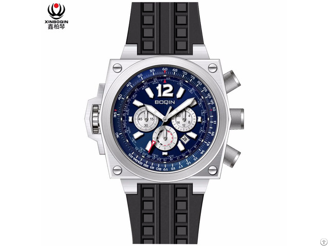 Xinboqin 2018 New Multifunction Calendar Luxury Stainless Steel Brand Men Watches Custom Logo