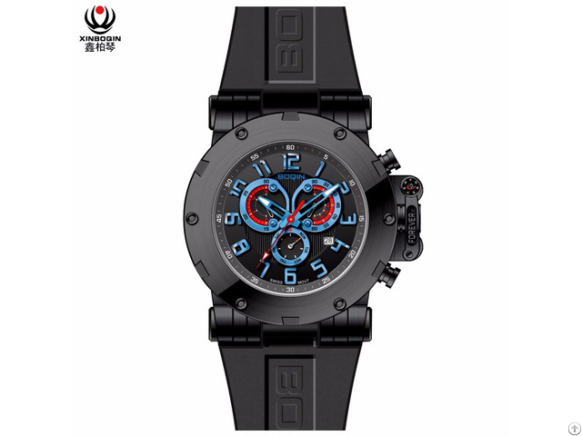 Xinboqin Custom Big Dial Creative Design Stainless Steel Sapphire Glass Men Wrist Watches Odm