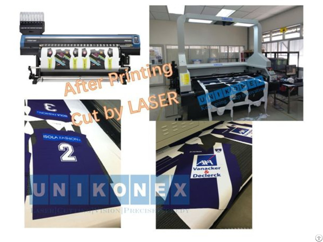 Dye Sublimation Printed Sports Jersey Laser Cutting