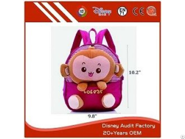 Plush Monkey Backpack