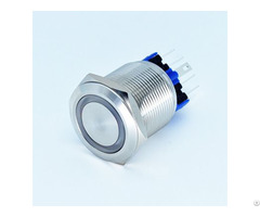 22mm Stainless Steel Anti Vandal Ring Led Momentary Latched Metal Push Button Switch