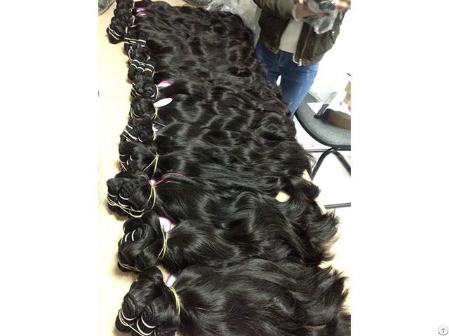 Deep Wavy 16 Inch Vietnamese Hair Machine Weft #1b