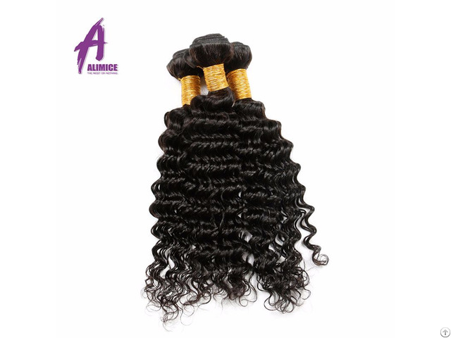 8a Brazilian Deep Wave 3 Bundles Human Virgin Hair Weave