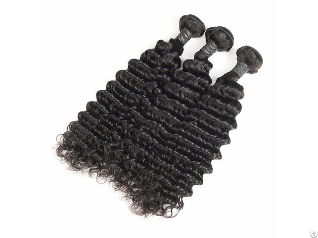 9a Brazilian Deep Wave 3 Bundles Human Virgin Hair Weave