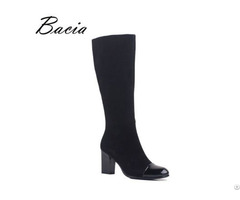 Women Autumn Footwear Knee High Shoes Sheep Suede Boots