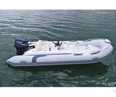 Lianya 4 3m Fiberglass Hull Inflatable Rubber Boat With Out Board Motor