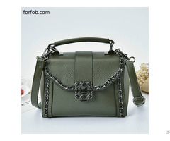 New Styles Office Lady Bags Beautiful Women Pu Genuine Leather Handbag Wholesale Black White Green