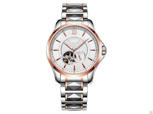 Stainless Steel Mechanical Men Watch With Tourbillon