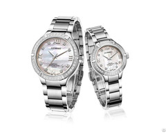 Swarovski Stones Mechanical Couple Watch