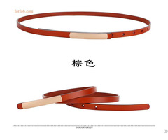 Factory Directly New Design Women Solid Color Luxury Genuine Leather Belt