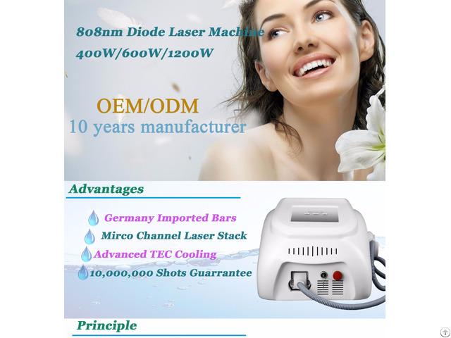 Portable 808nm Diode Laser Hair Removal Machine