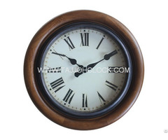 High Quality Round Wooden Frame Wall Clock