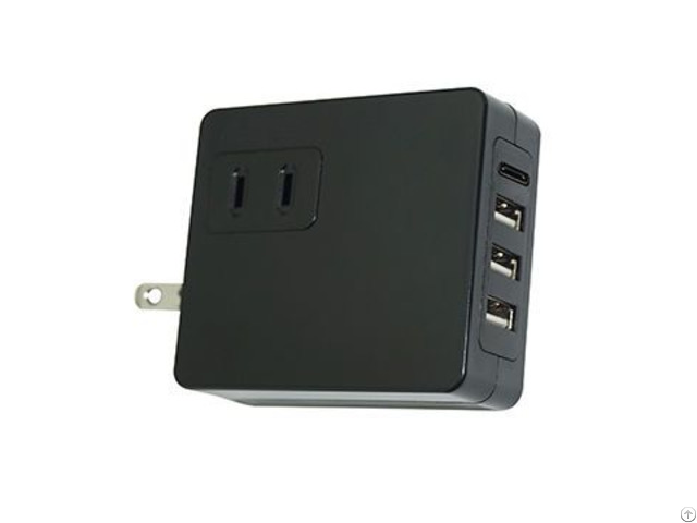 Universal Portable 4 Port Usb Ac Dc Type C Pd Wall Charger Multinational Converter