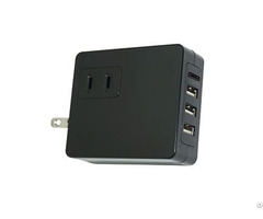 Universal Portable 4 Port Usb Ac Dc Type C Pd Wall Charger Multinational Converter