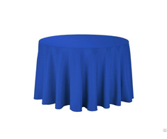 Polyester 108 Inch Round Tablecloths In Royal Blue For Parties Holiday Dinner