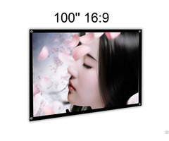 Simple Foldable Portable Front Projection Screen Without Frame